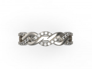 woman band ring 112 Model do druku 3D