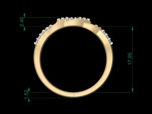 woman band ring 112 Model do druku 3D