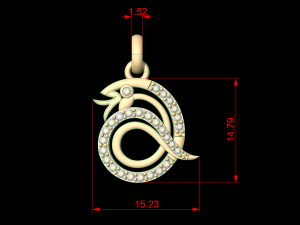 snake pendant 62 3D 프린트 모델