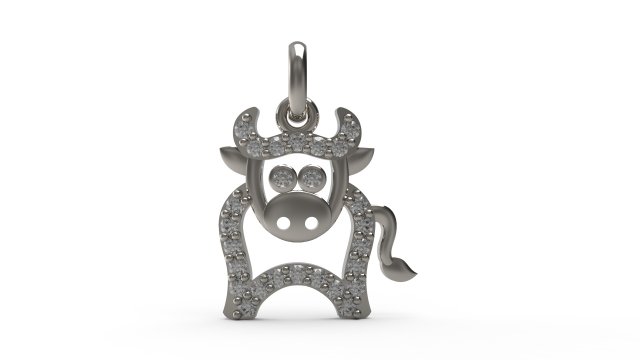 cow pendant 63 3D Druckmodell .c4d .max .obj .3ds .fbx .stl .blend