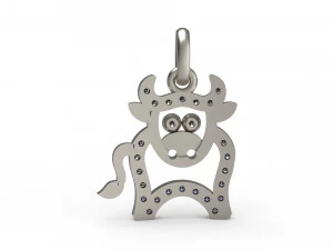 cow pendant 63 3D Print Model