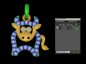 cow pendant 63 3D Print Model