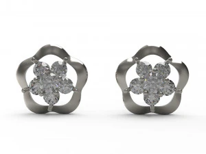 flower earring 50 3D Print Model