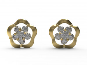brinco flor 50 Modelo de Impressão 3D