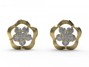 flower earring 50 3D Print Model