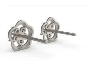 flower earring 50 3D Print Model