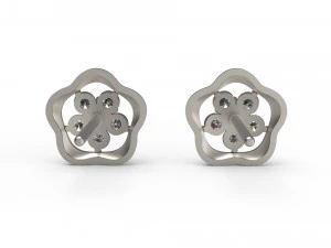flower earring 50 3D Print Model