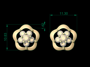 brinco flor 50 Modelo de Impressão 3D