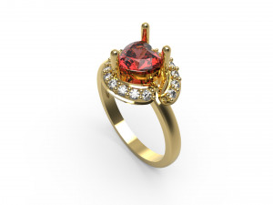 woman heart solitaire ring 113 Modèles 3D en vedette