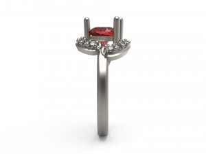 woman heart solitaire ring 113 Modèles 3D en vedette