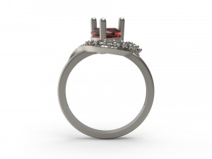 woman heart solitaire ring 113 Modèles 3D en vedette