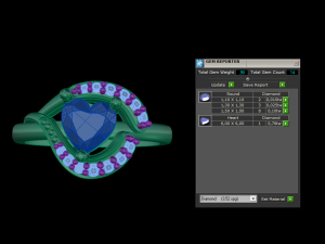 woman heart solitaire ring 113 Modèles 3D en vedette