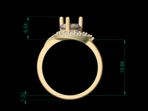 woman heart solitaire ring 113 Modèles 3D en vedette