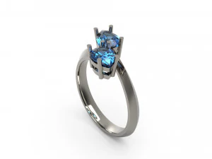 Solit&auml;rring f&uuml;r Damen 114 3D Druckmodell