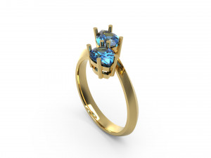 woman solitaire ring 114 3D Print Model