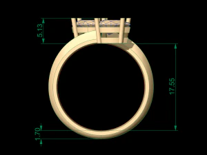 woman solitaire ring 114 3D Print Model