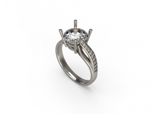 woman solitaire ring 115 3D 프린트 모델