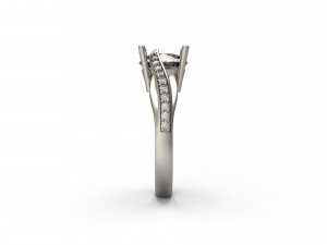 woman solitaire ring 115 Modèles 3D en vedette