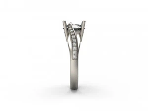 woman solitaire ring 115 3D Print Model