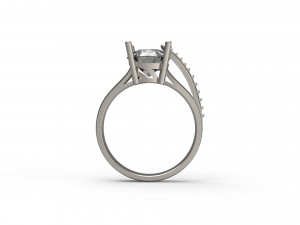 woman solitaire ring 115 Modèles 3D en vedette