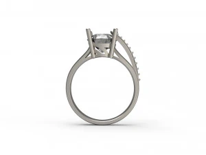 woman solitaire ring 115 3D Print Model