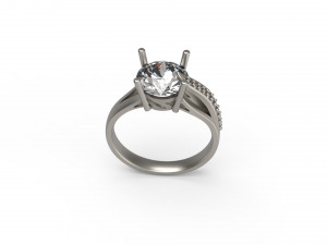 woman solitaire ring 115 Modèles 3D en vedette