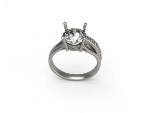 woman solitaire ring 115 3D Print Model