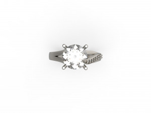 woman solitaire ring 115 Modèles 3D en vedette