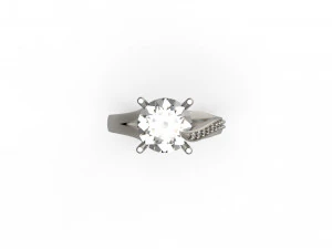 woman solitaire ring 115 3D Print Model