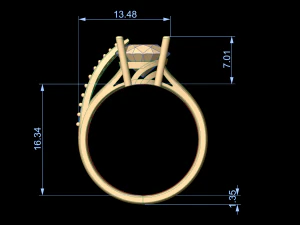 woman solitaire ring 115 3D Print Model
