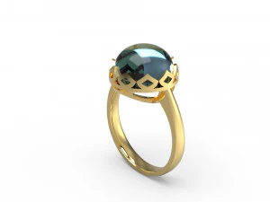 woman solitaire ring 116 3D Print Model