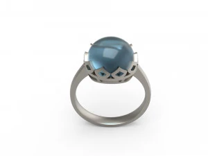 woman solitaire ring 116 3D Print Model