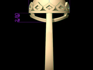 woman solitaire ring 116 3D Print Model