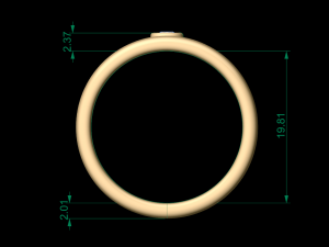 man band ring 23 3D-printmodel