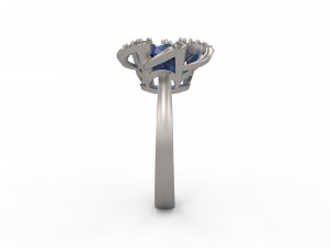 woman solitaire ring 118 3D Print Model