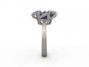 woman solitaire ring 118 3D Print Model