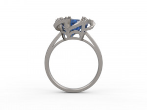 woman solitaire ring 118 3D Print Model