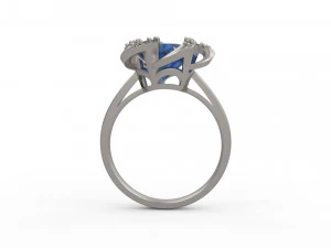 woman solitaire ring 118 3D Print Model