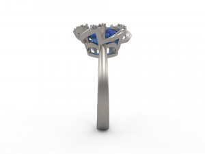 woman solitaire ring 118 3D Print Model