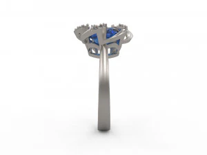 woman solitaire ring 118 3D Print Model