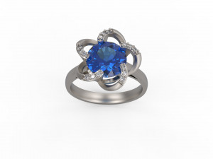 woman solitaire ring 118 3D Print Model