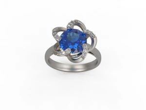 woman solitaire ring 118 3D Print Model