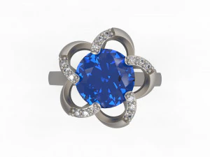 woman solitaire ring 118 3D Print Model