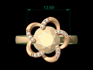 woman solitaire ring 118 3D Print Model