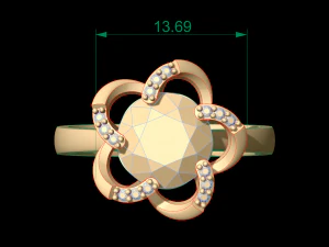 woman solitaire ring 118 3D Print Model