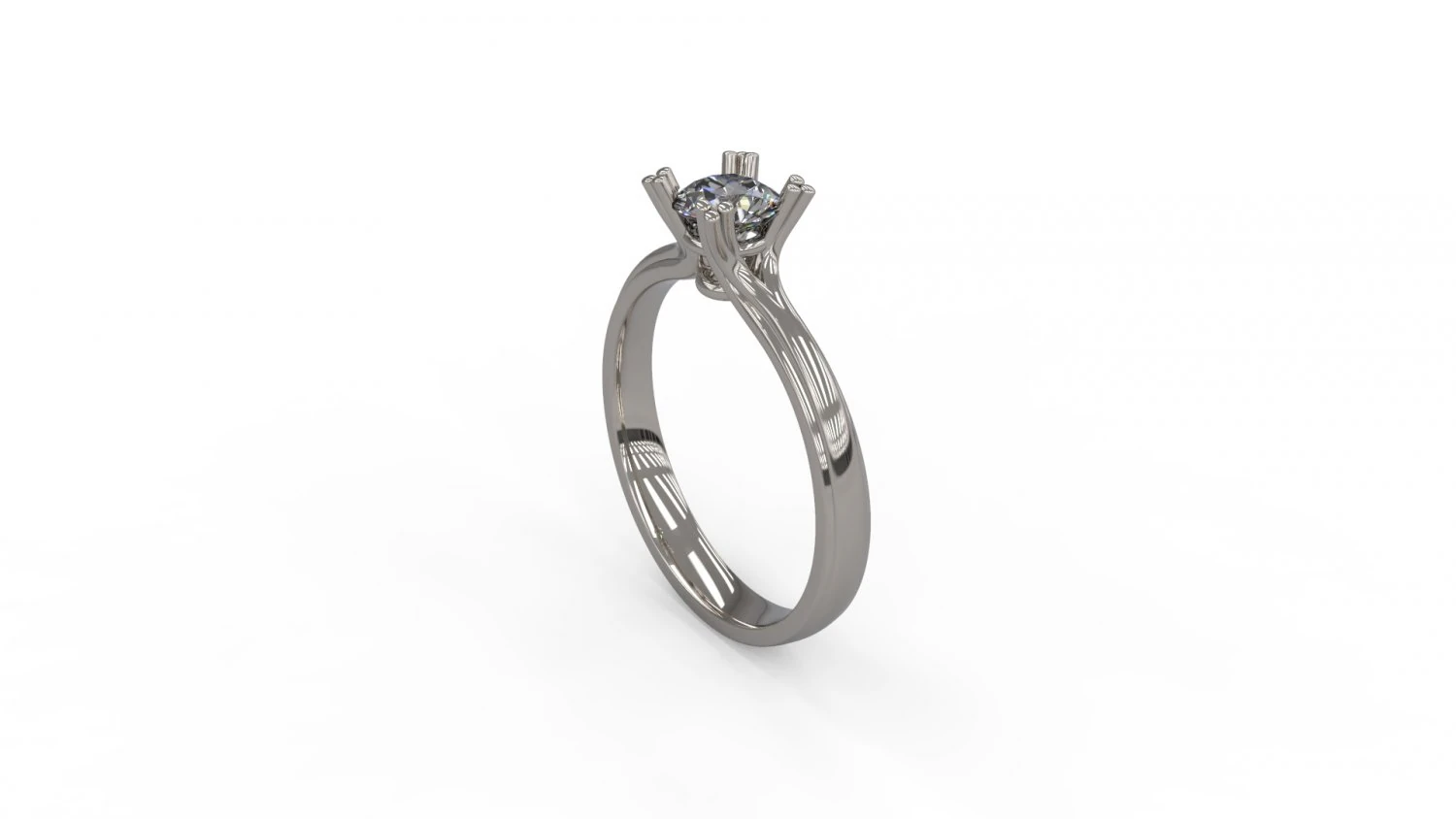 woman solitaire ring 119 3D Print Model .c4d .max .obj .3ds .fbx .stl .blend 