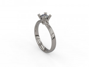 woman solitaire ring 119 3D Print Model
