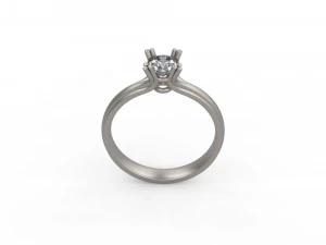 woman solitaire ring 119 3D Print Model