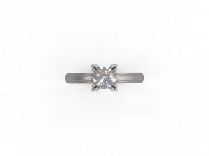 woman solitaire ring 119 3D Print Model