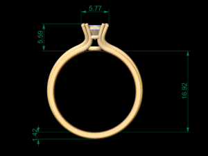 woman solitaire ring 119 Modelo de impresión 3D